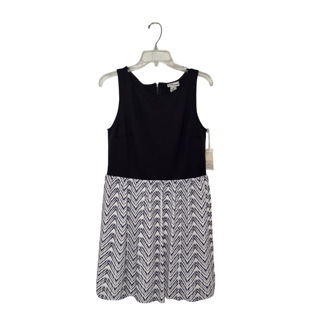 Isani For Target Medium Sleeveless Pleated  ZigZag Pattern Fit‎ & Flare Dress